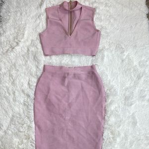 Two piece bandage dress